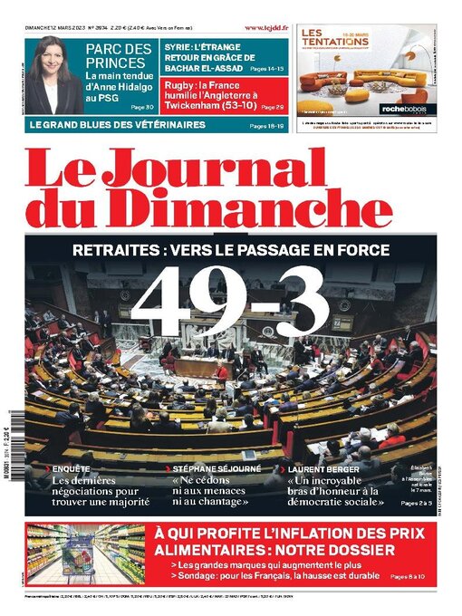 Title details for Le Journal du dimanche by Lagardere Media News - Available
